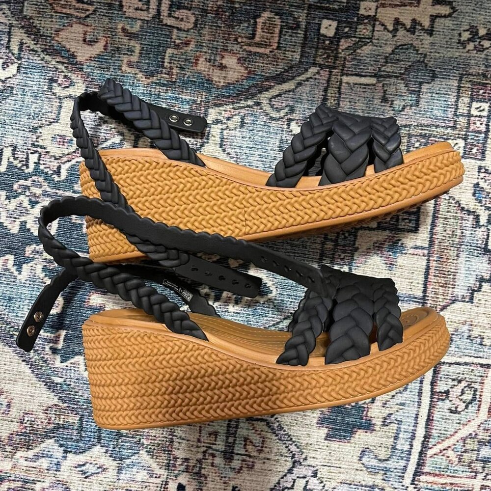 Crocs Brooklyn Ankle Strap Wedge Sandals